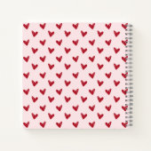 Valentijn's Day rood hart op de roze zak Notitieboek (Achterkant)