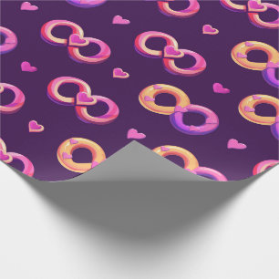 Valentijn's Day Seamless Heart Pattern met een ton Cadeaupapier