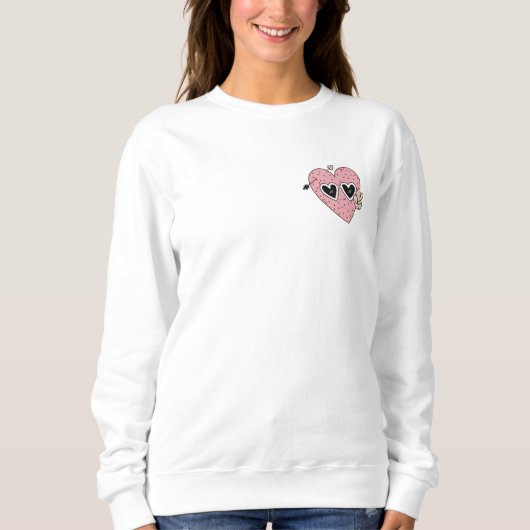 Valentijn's Day Sweatshirt Terug & Front print (Voorkant)