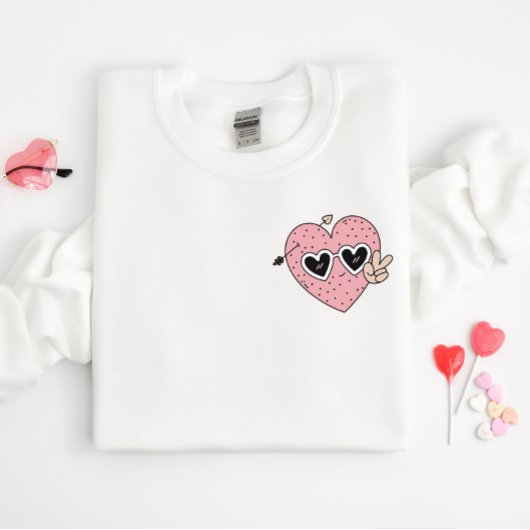 Valentijn's Day Sweatshirt Terug & Front print