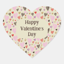 Valentijn's Day Sweetheart patroon Hart Sticker