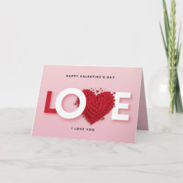 Valentijn's Day Wenskaart - Love Hearts Kaart