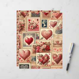  Valentijns Ephemera Scrapbook Papier