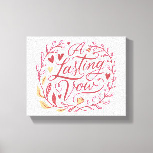 Valentijns Euwige Belofte Liefdescitaat Huwelijksb Canvas Afdruk
