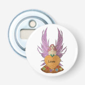 Valentijns Fee Button Flesopener (Voorkant)