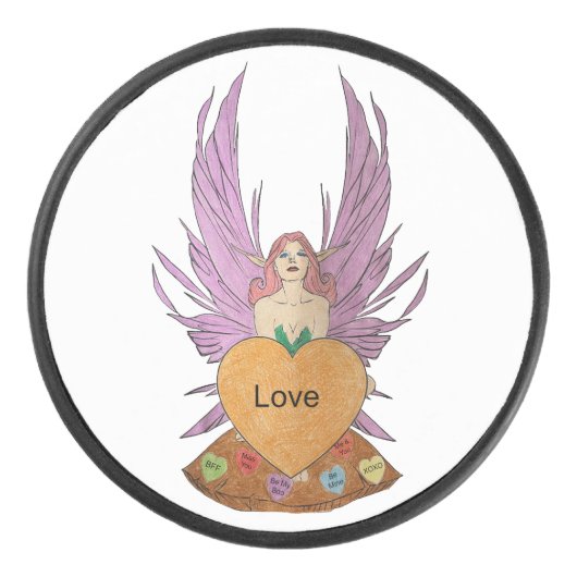 Valentijns Fee Hockey Puck (Voorkant)
