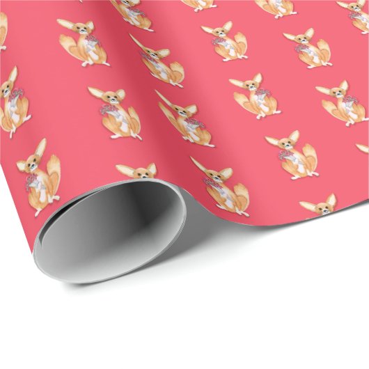 Valentijns Fennek Vos Cadeaupapier (Rol Hoek)