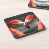 Valentijns Flamingo Bier Onderzetter (Linkerzijde)