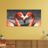 Valentijns Flamingo Canvas Afdruk (Insitu (Woonkamer))