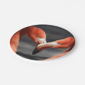 Valentijns Flamingo Papieren Bordje (Gekanteld)