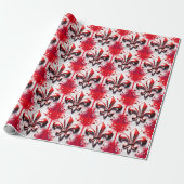 Valentijns Fleur De Lis Cadeaupapier (Uitgerold)