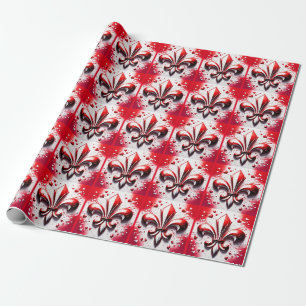 Valentijns Fleur De Lis Cadeaupapier