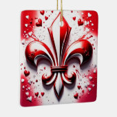 Valentijns Fleur De Lis Keramisch Ornament (Rechts)