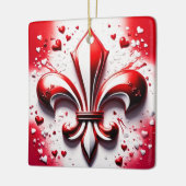 Valentijns Fleur De Lis Keramisch Ornament (Links)
