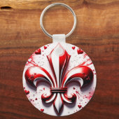 Valentijns Fleur De Lis Sleutelhanger (Achterkant)