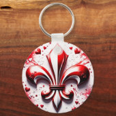 Valentijns Fleur De Lis Sleutelhanger (Voorkant)