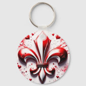 Valentijns Fleur De Lis Sleutelhanger (Achterkant)