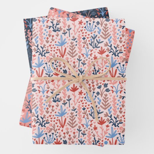 Valentijns' Floral Inpakpapier Vel (In situ)