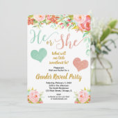 Valentijns floreel klein geliefdje kaart (Staand voorkant)