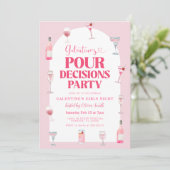 Valentijn's Galentine's Girls Night Party Kaart (Staand voorkant)
