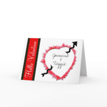 Valentijns getextureerde hartlijn van Fun met pijl