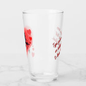 Valentijns glaswerk met gepersonaliseerde Cupid Ar Glas (Links)