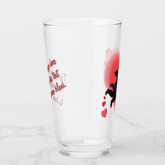 Valentijns glaswerk met gepersonaliseerde Cupid Ar Glas (Rechts)