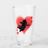 Valentijns glaswerk met gepersonaliseerde Cupid Ar Glas (Voorkant)