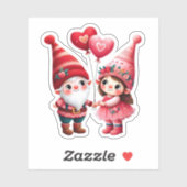Valentijns Gnomes Paar Sticker (Vel)