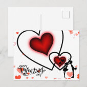 Valentijns groet briefkaart (Voorkant / Achterkant)