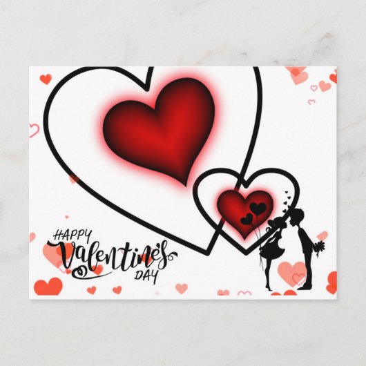 Valentijns groet briefkaart (Voorkant)