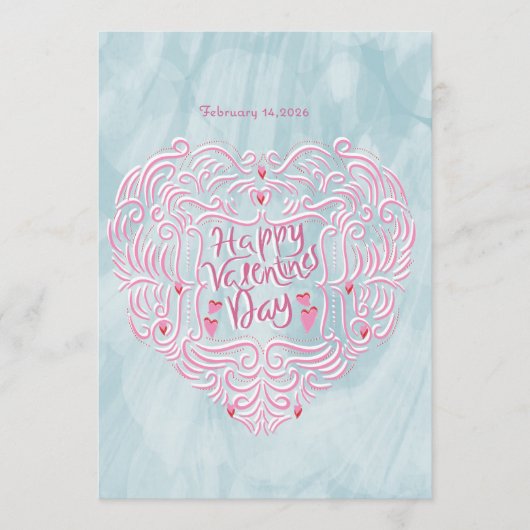 Valentijns groet feestdagenkaart (Voorkant)