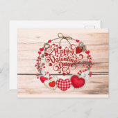 Valentijns groeten briefkaart (Voorkant / Achterkant)