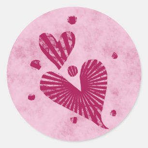 Valentijns Grunge Hearts Stickers