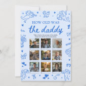 Valentijns Hand Getekende Hoe Oud Was De Papa Spel Kaart (Voorkant)