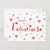 Valentijns HAPPY met rood hart Feestdagenkaart (Voorkant / Achterkant)