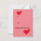  Valentijns  hart krans en meisje klaslokaal Notitiekaartje (Achterkant)