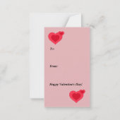  Valentijns  hart krans & meisje vert Kaarten Notitiekaartje (Achterkant)