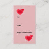  Valentijns  hart krans met meisje Retro Visitekaartje (Achterkant)