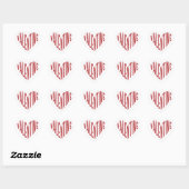 Valentijns Hart Liefde Woord Kunst Minimalistische Sticker (Vel)