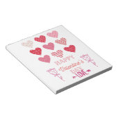valentijns hart met liefde notitieblok (Schuin)