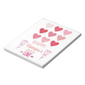 valentijns hart met liefde notitieblok (Linkerzijde)