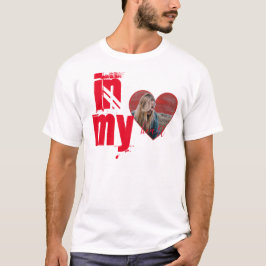 Valentijns Hart vormige gepersonaliseerde foto T-shirt