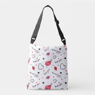 Valentijns harten pijl naadloos crossbody tas