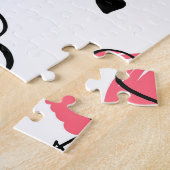 Valentijns harten pijl naadloos legpuzzel (Zijkant)