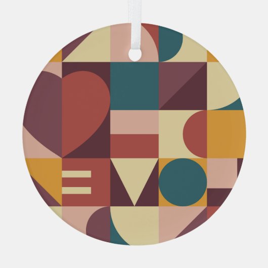 Valentijns hartontwerp, abstracte achtergrond. glas ornament (Achterkant)