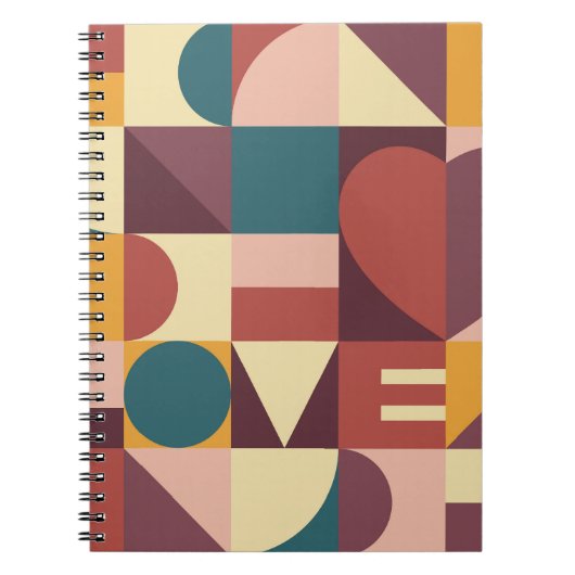 Valentijns hartontwerp, abstracte achtergrond. notitieboek (Voorkant)