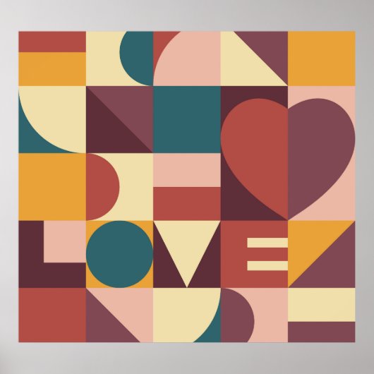 Valentijns hartontwerp, abstracte achtergrond. poster (Voorkant)