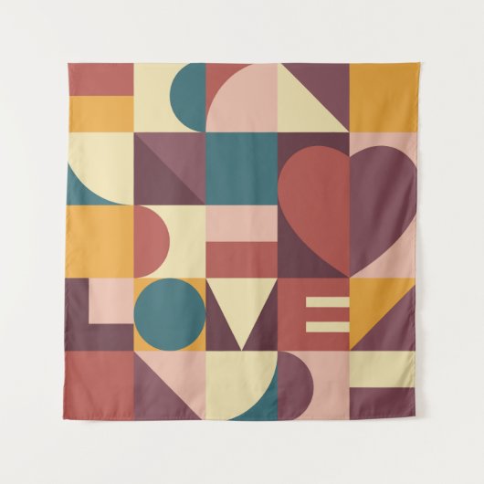 Valentijns hartontwerp, abstracte achtergrond. wandkleed (Voorkant)