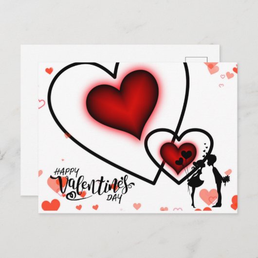 Valentijns Hello Briefkaart (Voorkant / Achterkant)